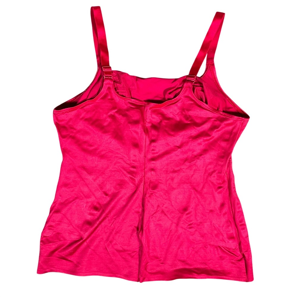 Ruby Ribbon Shapewear Cami Womens 44 Pink Lace Lift Luxe Full Support 3680 - Picture 3 of 5